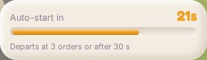 The departure countdown, part-way drained.